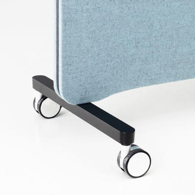 Fod t/ Skærmvæg Lintex Edge, sort alu.