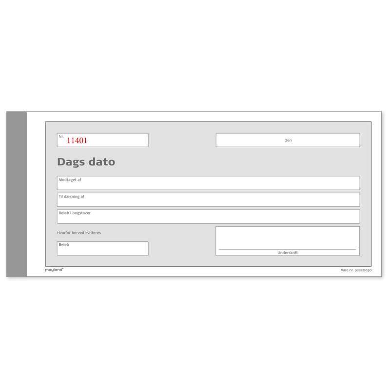 Dags Dato 1017 210x100 mm fortløbende nr 50 bl m/kopi