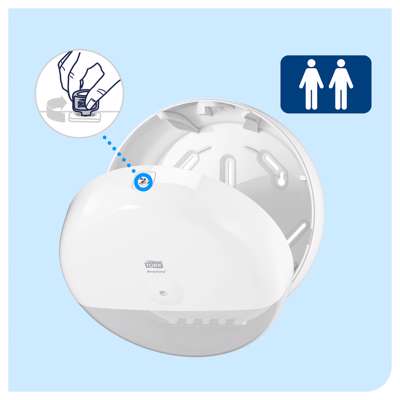 Dispenser Tork SmartOne Mini hvid t/toiletpapir 681000