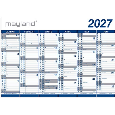 Kæmpekalender 2027 Mayland 2x6 mdr. PP-plast rør