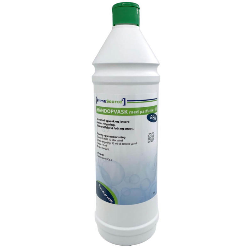 Opvaskemiddel PrimeSource Ren 11 m/farv-parf. grøn 1l