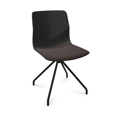 Kantinestol FourSure 11 sort/sort valencia sædepolster