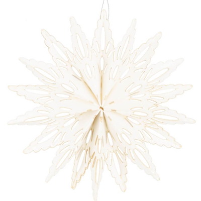 Julepynt dekorationsstjerner Ø10 hvid /9 stk.