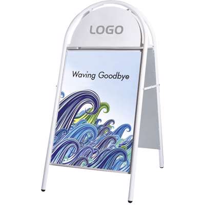 Gadeskilt Expo Gotik hvid 50x70cm