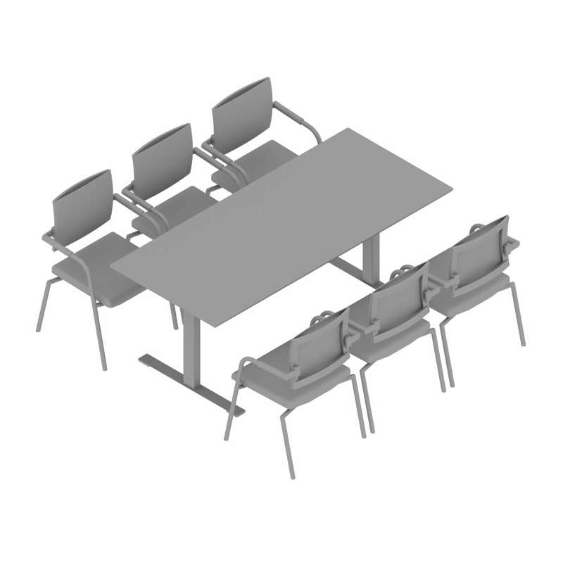 Konferencebord Dencon Y2392-0155 hvid lam/alu