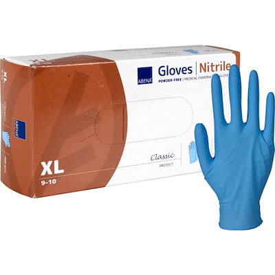 Nitrilhandsker X-large lyseblå pudderfri 100 stk/pak