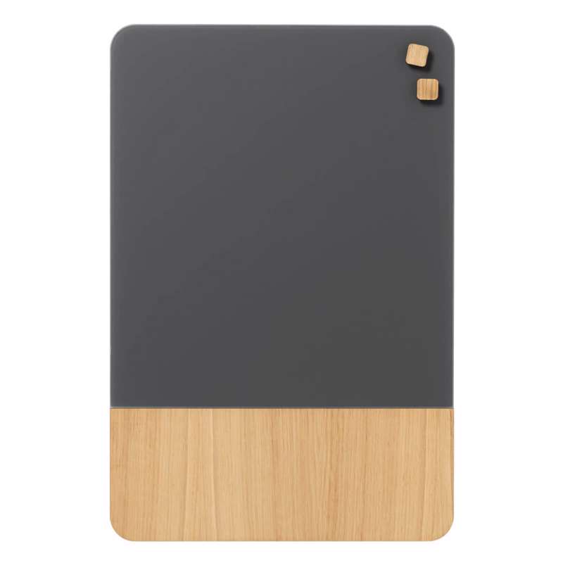 Glastavle Naga magnetisk 40x60 mat grå/egefiner