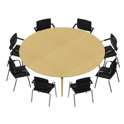 Konferencebord Dencon XL 1902 Ø240 HPL eg/eg