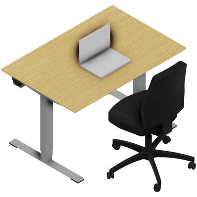 Hæve/sænkebord Dencon 03501 1200x800 alu stel eg pl