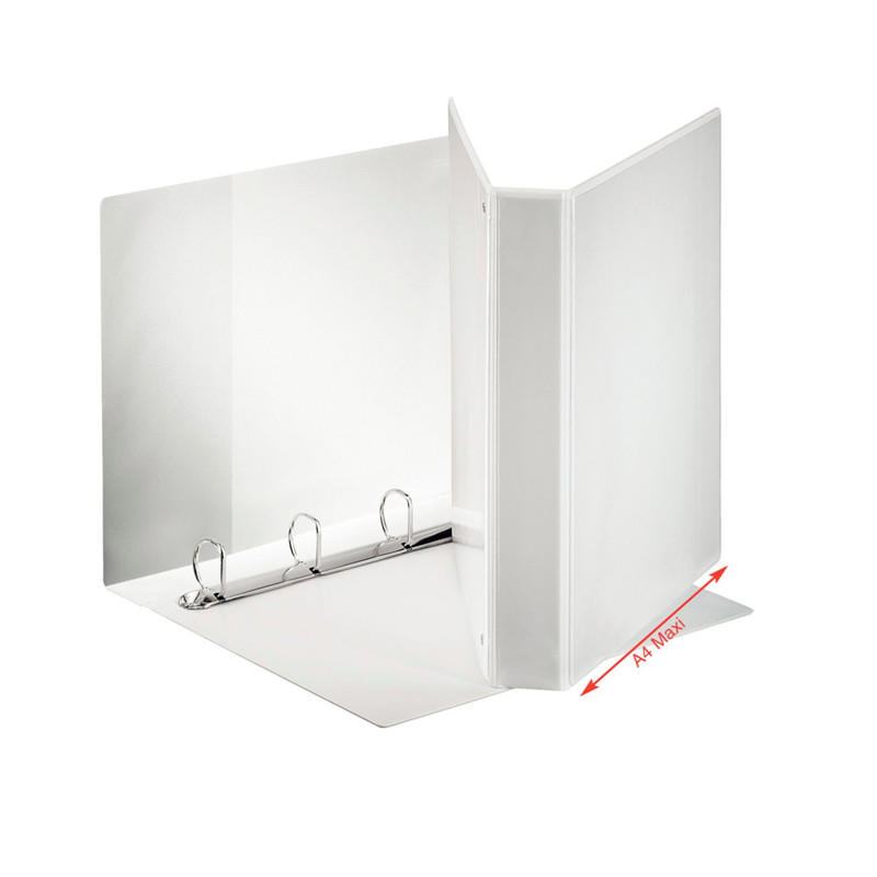 Hobbymappe Esselte Maxi hvid 30mm 4-rings D-mek. 55293