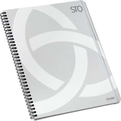 Spiralblok Bantex A4 Stockholm lin. 80g