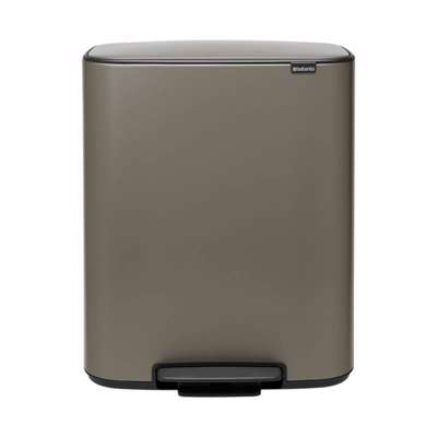 Pedalspand Brabantia Bo 2x30 liter platinum