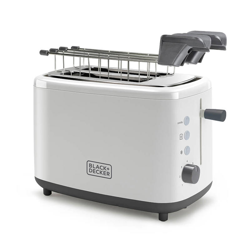 Brødrister Black-Decker 2-skiver hvid