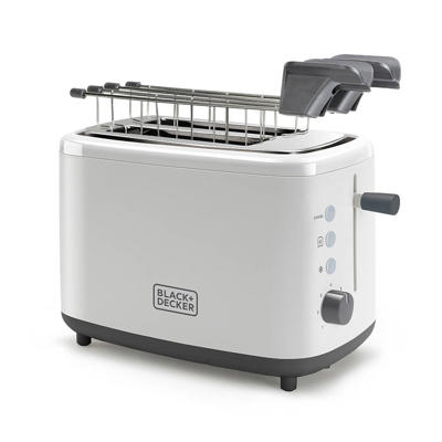 Brødrister Black-Decker 2-skiver hvid