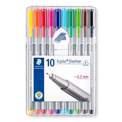Fineliner Staedtler triplus ass. 0,3mm 334-SB10/10 stk.