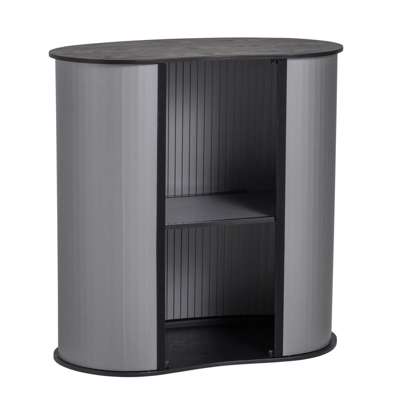 Messedisk TWIN incl. hylde grå/hvid