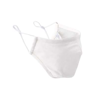 Mundbind stof / bomuld 3-lags m/næsekl. hvid