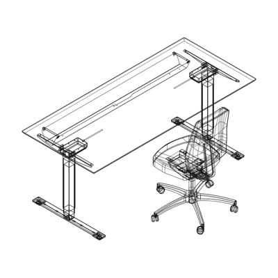 Hæve-sænkebord Dencon 03502 1800x800 mm