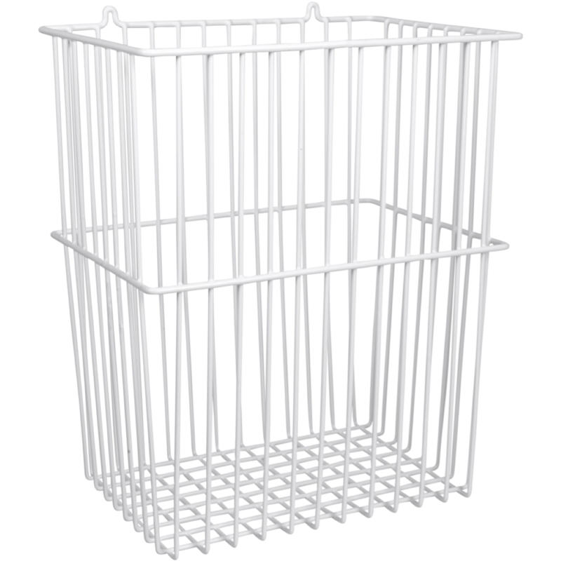 Trådkurv 20L forberedt til vægmontering, hvid