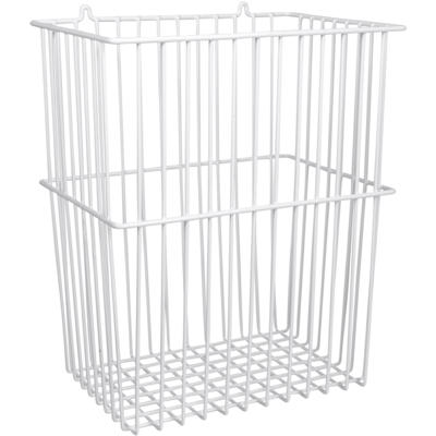Trådkurv 20L forberedt til vægmontering, hvid