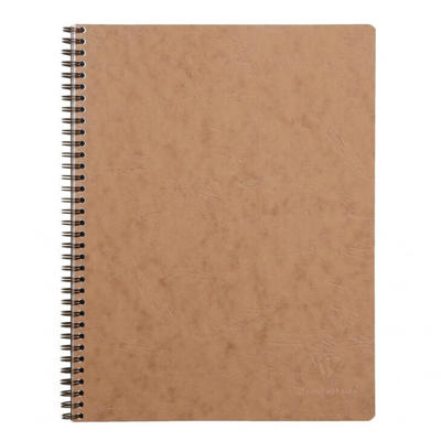 Notesbog A5 kvad. m/spiral Clairefontaine 90g brun 50 ark.