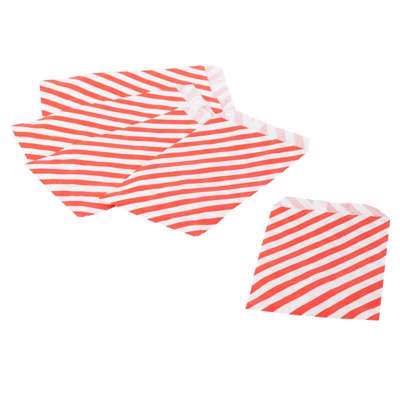 Slikposer m/rød diag. strib hvid 100x155mm 40g 1000stk/pak