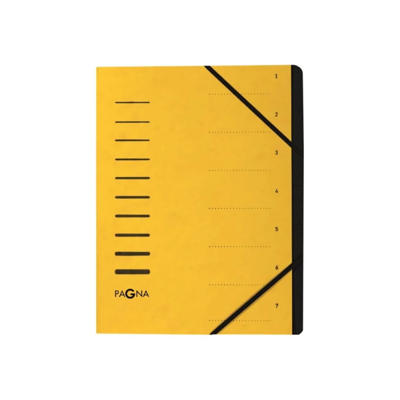 Sorteringsmappe Pagna 12 fag gul