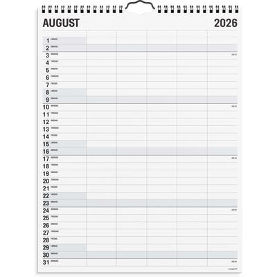 Familiekalender Black and white 5 kol. 2026