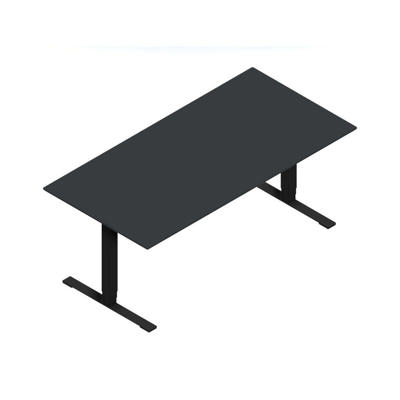 Hæve-sænkebord Dencon 11798 1800x900 sort stel antr. lam pl