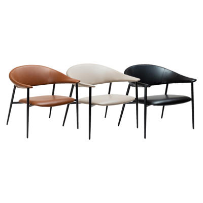 Loungestol Rover kunstlæder /sort stoleben