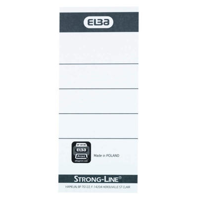 Rygetiket Bantex t/brevordner 70 mm sort /10