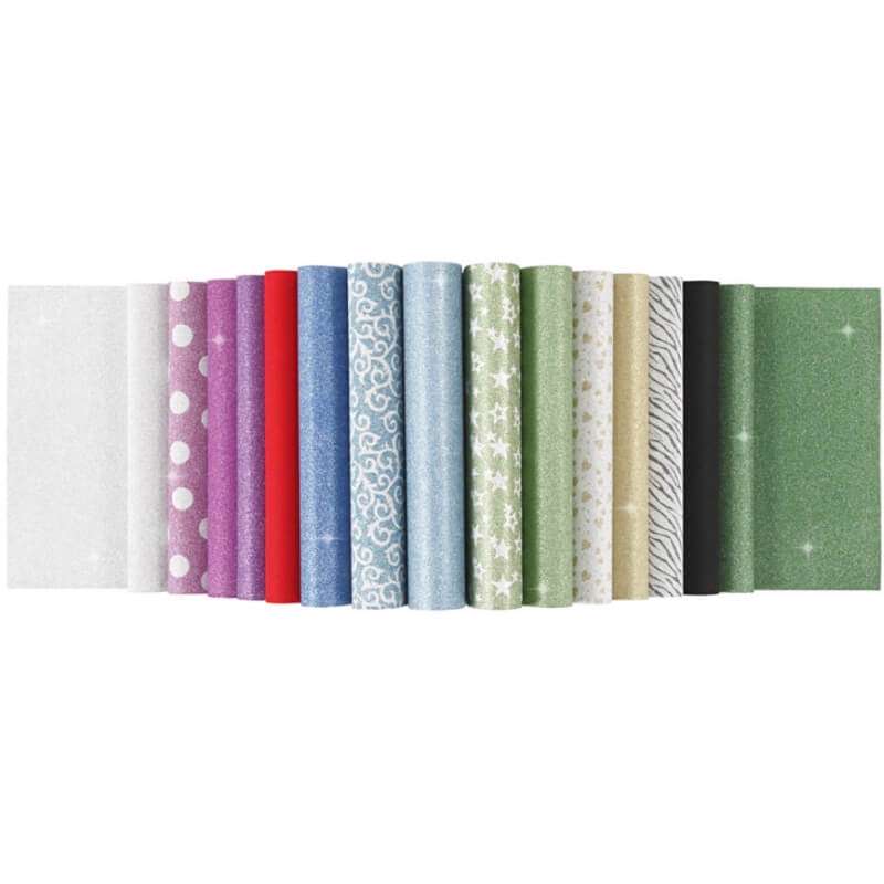 Glitterpapir A4 Creas ass. 150g /30 ark i blok
