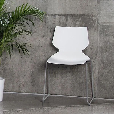 Konferencestol Sono Fly hvid alu stel