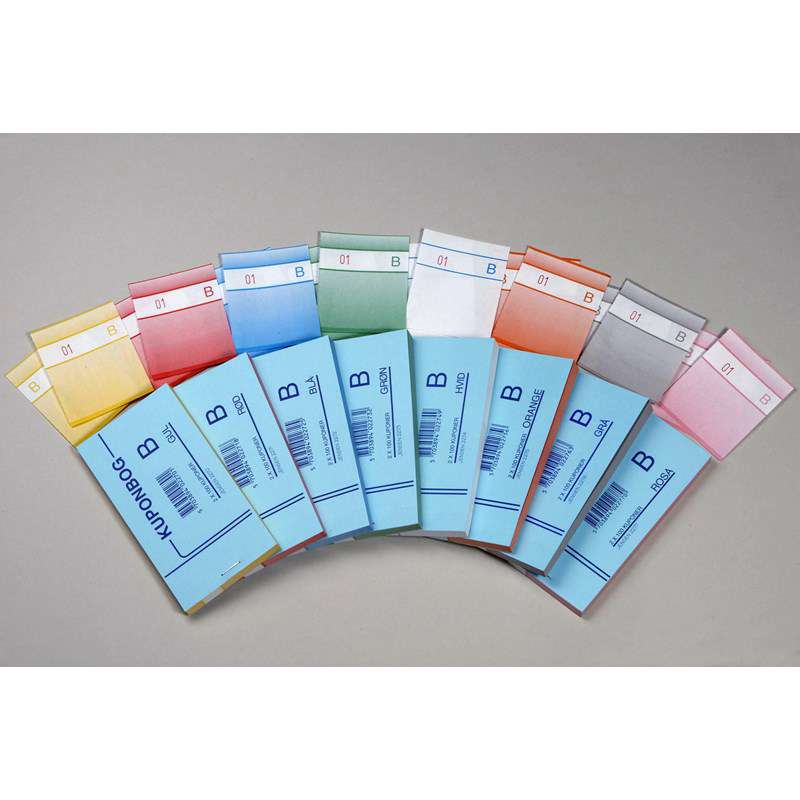 Kuponbog 2268 130x70 mm ass.