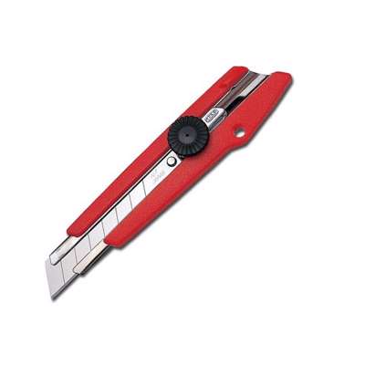 NT Cutter model L-500 rød 18mm med Grip & Auto-Lock