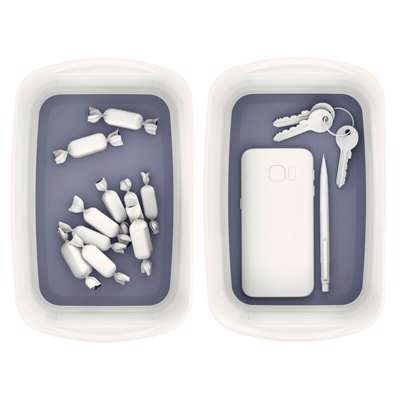 Opbevaringsbakke Leitz MyBox hvid/grå