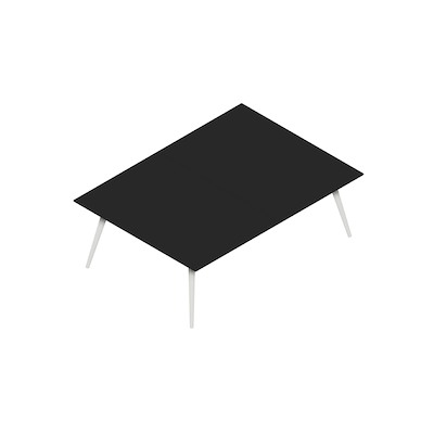 Konferencebord Dencon XL 1915 220x160 HPL sort/hvid