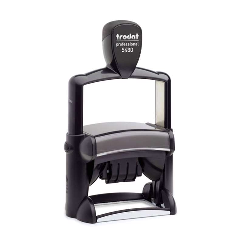 Stempel Trodat 5480X dato komplet inkl. Tekstplade 67x46 mm