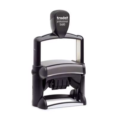 Stempel Trodat 5480X dato komplet inkl. Tekstplade 67x46 mm