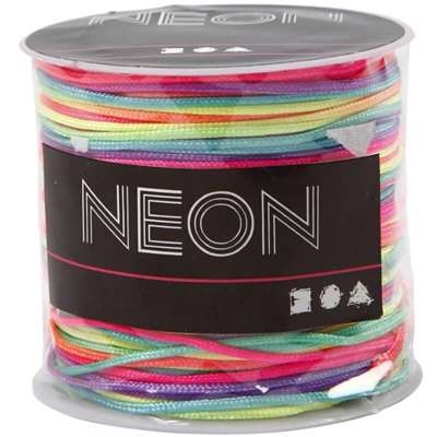 Knyttesnor Creas multifarver 1mm neon 28m