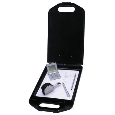 Clipboard sort Wedo m/håndtag og rum