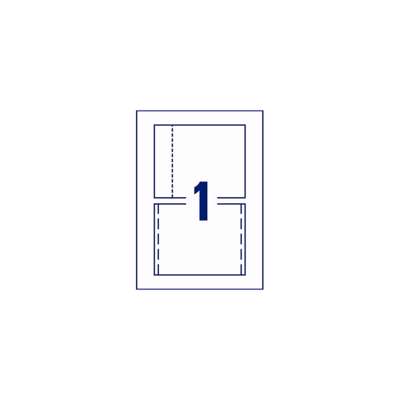 Etiketter Avery CD omslag for/bagside InkJet hvid J8435-25