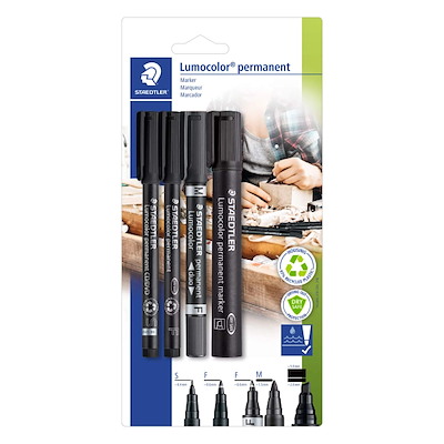 Marker Staedtler Lumocolor mix sæt S/F/M/B perm 4 ass