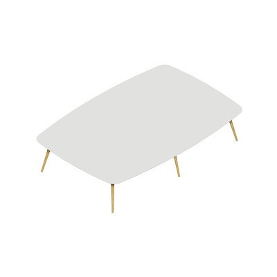 Konferencebord Dencon XL 1904 360x240 HPL hvid/eg