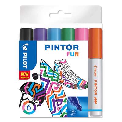 Marker Pilot Pintor Fun Mix ass. medium 6stk/pk.