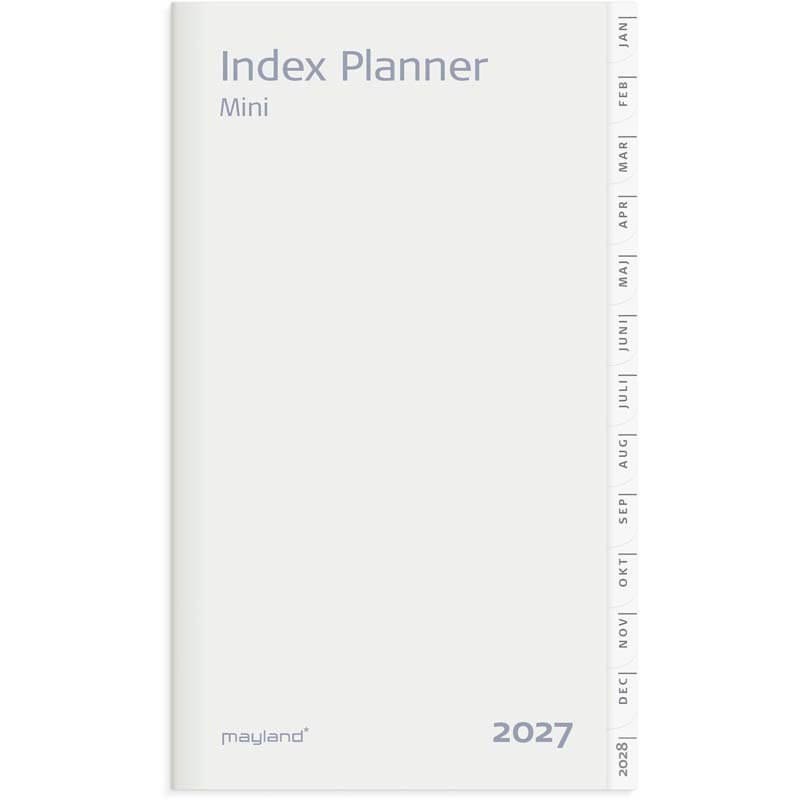 Index Planner mini månedskalender 2027 Mayland REFILL