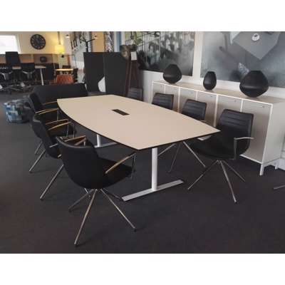 Konferencebord Dencon 0155-11762 240x120, sort nano lam.