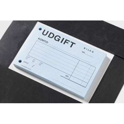 Udgiftsbilag 1047 144x105 mm blå 100 bl