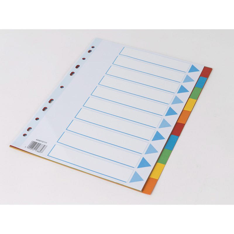 Faneblade Q-Line A4 10-delt karton m/kartonforblad