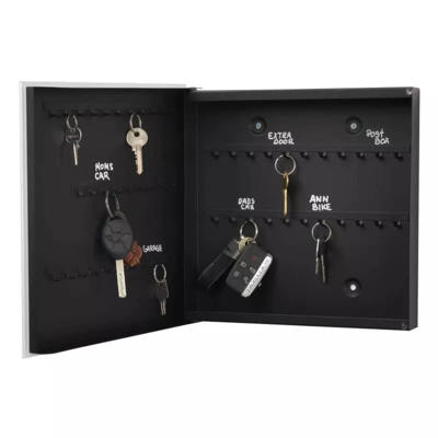 Nøgleskab Naga magnetisk hvid glas